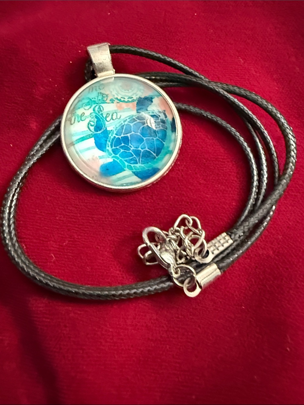 Blue Sea Turtle Pendant Necklace - Women Jewelry
